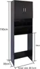 Mobile per lavatrice e asciugatrice, 190 cm, nero Anteprima dell’immagine prodotto 6