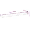 Schweberegale 2 Stk. 140x20x4 cm Massivholz Akazie Produktbild-Vorschau 8
