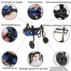A diagram showing the features of a dog wheelchair with callouts and text labels. Produktbild-Vorschau