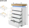 Commode Sweiko, buffet brillant avec 6 tiroirs, éclairage Voir les images du produit 2