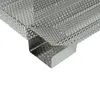 A close-up, angled view of a perforated stainless steel smoking box with a channel extending from it, set against a white background. Produktbild-Vorschau