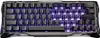 A close-up, angled view of a gaming keyboard with purple backlighting. Produktbild-Vorschau