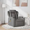 vidaXL Sedia da massaggio in tessuto grigio scuro Anteprima dell’immagine prodotto 2