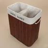Bambusový koš na prádlo, dvoukomorový SVANA, 100 l Náhled obrázku produktu 11