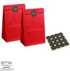 100 Stuks Rode Papieren Zakjes met Stickers Productafbeelding-voorbeeld 3