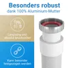 LOBENSWERK Siphon Waschbecken mit hochwertiger Aluminium Produktbild-Vorschau 6