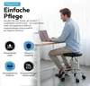 Ergonomische rolstoel voor werkplekken, zwart - Verstelbare Productafbeelding-voorbeeld 5