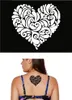Henna Tattoo Schablone Airbrush Stencil Selbstklebend Herz Produktbild-Vorschau 1