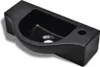 vidaXL Lavabo in Vetroceramica con foro per rubinetto nero Anteprima dell’immagine prodotto 1