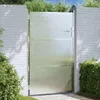Portail de jardin vidaXL avec serrure, argenté, 85 x 144 Voir les images du produit 2