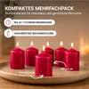 Candele a colonna Ø4cm x 6cm rosso rubino confezione da 12 Anteprima dell’immagine prodotto 2