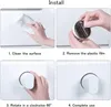 A four-panel image demonstrating how to install a suction cup handle. Produktbild-Vorschau