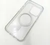 A clear phone case with a magnetic ring is shown on a white background. Produktbild-Vorschau