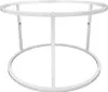A white metal table base with a circular top and bottom frame, supported by vertical struts. Náhľad obrázku produktu