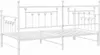 vidaXL Tagesbettrahmen Weiß 107 x 203 cm Stahl Produktbild-Vorschau 7