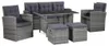 vidaXL 6-tlg. Garten-Lounge-Set mit Auflagen Poly Rattan Produktbild-Vorschau 8