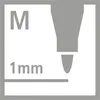 A graphic illustration showing a pen tip and indicating size. Náhled obrázku produktu