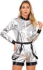 A woman wearing a silver astronaut costume. Anteprima dell’immagine prodotto