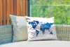 MuchoWow® Outdoor Kissen - Weltkarte - Aquarell - Produktbild-Vorschau 3