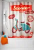 Protiplísňový sprchový závěs Vintage Scooter Náhled obrázku produktu 2