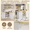 okwish Îlot de cuisine / buffet avec 5 tiroirs et 2 Voir les images du produit 9