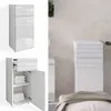 Vicco Midischrank Freddy, 36 x 79 cm, Weiß Hochglanz Produktbild-Vorschau 2