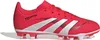 A red Adidas Predator children's soccer cleat is shown from the side against a white background. Produktbild-Vorschau