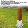 Jayseuw 4x Aufschraubhülse 80x80mm, Bodenhülse für Produktbild-Vorschau 3