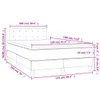 Taupe Boxspringbett mit Matratze & LED Taupe 120x190 cm Produktbild-Vorschau 3