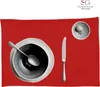 Tovaglietta in cotone - Rosso - 45 x 30 cm - Set di 6 pezzi Anteprima dell’immagine prodotto 2