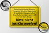 Blechschild Hinweis 18x12cm nicht ins Klo werfen Produktbild-Vorschau 2