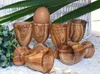 Eierbecher KLASSIK aus edlem Olivenholz – 6er Set, Produktbild-Vorschau 1