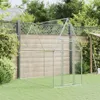 vidaXL Hühnerkäfig Silbern 200x100x190 cm Verzinkter Stahl Produktbild-Vorschau 3