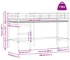 vidaXL Łóżko piętrowe dla dzieci, czarne, 99,5 x 190 cm, Podgląd zdjęcia produktu 7