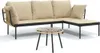 vidaXL 3-tlg. Garten-Lounge-Set mit Kissen Beige Poly Produktbild-Vorschau 1
