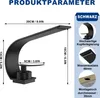 Product dimensions and features of a black faucet. Produktbild-Vorschau