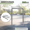 Fahrradanlehnbügel 118 x 78 cm Edelstahl Ø 60 mm Typ U Produktbild-Vorschau 3