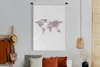 MuchoWow® Wandteppich Wandbehang Weltkarte - Rosa - Marmor Produktbild-Vorschau 4