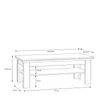 Couchtisch ILOPPA 120 x 60 cm Optik: Schneeeiche / Nelson Produktbild-Vorschau 6