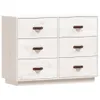 vidaXL Sideboard Weiß 100x40x75 cm Massivholz Kiefer -  Produktbild-Vorschau 14