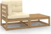 The Living Store 2-tlg. Garten-Lounge-Set Kissen Honigbraun Produktbild-Vorschau 2