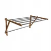 A wall-mounted clothes drying rack made of wood and metal. Produktbild-Vorschau