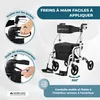 Déambulateur avec repose-pieds Mobiclinic Pliable Freins en Voir les images du produit 5