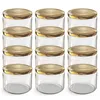 12x 282ml Einmachglas TO82 mit Gold Deckel Produktbild-Vorschau 1