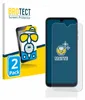 A product shot of a screen protector packaging and a smartphone with a screen protector applied. Produktbild-Vorschau