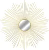 Hängespiegel Wandspiegel Dekospiegel Sonne Metall Gold Ø65cm Produktbild-Vorschau