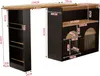 Ausziehbarer Bartisch 138-193x39x105cm – drehbarer Esstisch Produktbild-Vorschau 3