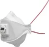 A white 3M Aura respirator mask with a pink elastic strap, shown in profile against a white background. Voir les images du produit