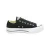 A black Converse Chuck Taylor All Star Lift Ox sneaker with a white sole, shown from the side against a white background. Anteprima dell’immagine prodotto