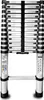 A DRABEST Aluminium-Teleskopleiter 13 Stufen is shown in a studio setting against a white background. Náhľad obrázku produktu